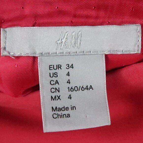 H&M PINK OFFICE WORK BUSINESS MINI SKIRT SIZE 4 - Picture 2 of 11